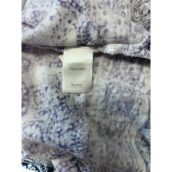 J. Jill Love Linen Women’s Short Sleeve Ombre’ Paisley Top, Pink, size S - Picture 8 of 11